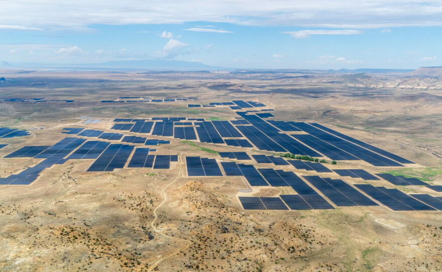 The 300 MW San Juan Solar Project, just a few miles from the solar project currently under construction on Ute Mountain Ute land. Both projects sit at a major energy transmission crossroads in northwest New Mexico.