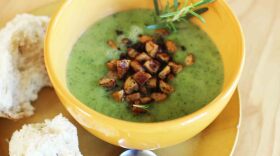 This Sept. 21, 2015 photo shows 4-ingredient Zucchini Soup in Concord, NH.