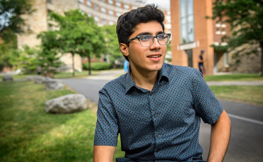 Abu Qader, 18, came to the U.S. from Afghanistan as a baby. Now a freshman at Cornell University, he has founded a medical technology company with the goal of improving diagnosis of breast cancer in poor countries.