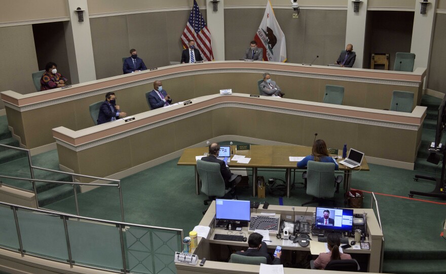 The Assembly Budget Subcommittee number 6 conducts a hearing on Budget Process, Oversight and Program Evaluation at the Capitol in Sacramento, Calif. Tuesday, Aug. 25, 2020.