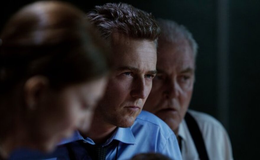 Edward Norton's icy, calculating stare as Colonel Eric Byer in, "The Bourne Legacy."