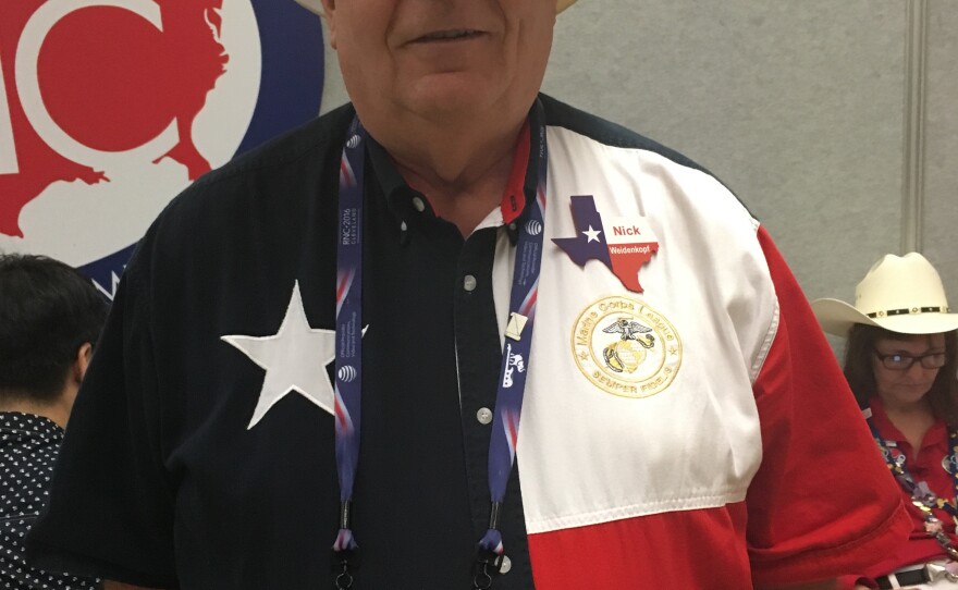 Nick Weidenkopf, an alternate delegate from Texas, had his credentials signed by Sen. Ted Cruz.