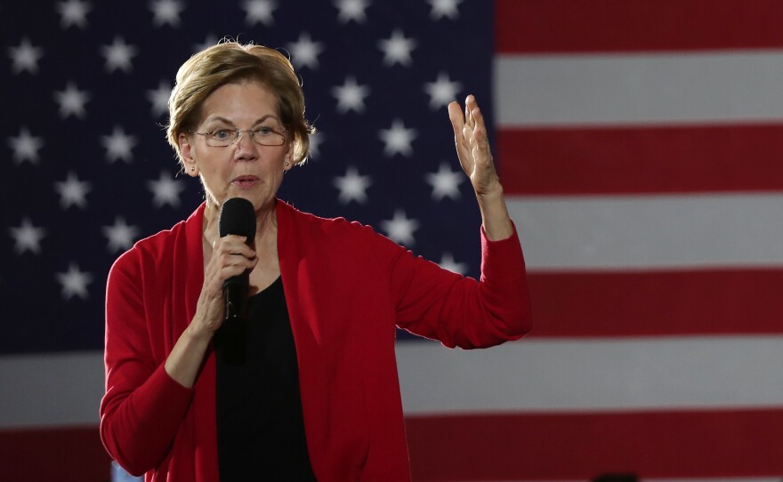 Sen. Elizabeth Warren's presidential campaign raised $21 million in the last three months of 2019, a drop from her previous total and a lower total than other top Democratic candidates.