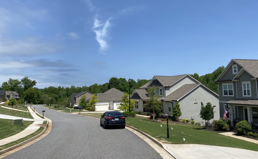 This recently built neighborhood in Forsyth County, Ga., is in a rapidly growing area that now has its own new state legislative district and is one of the areas where an NPR team went door to door talking with voters.