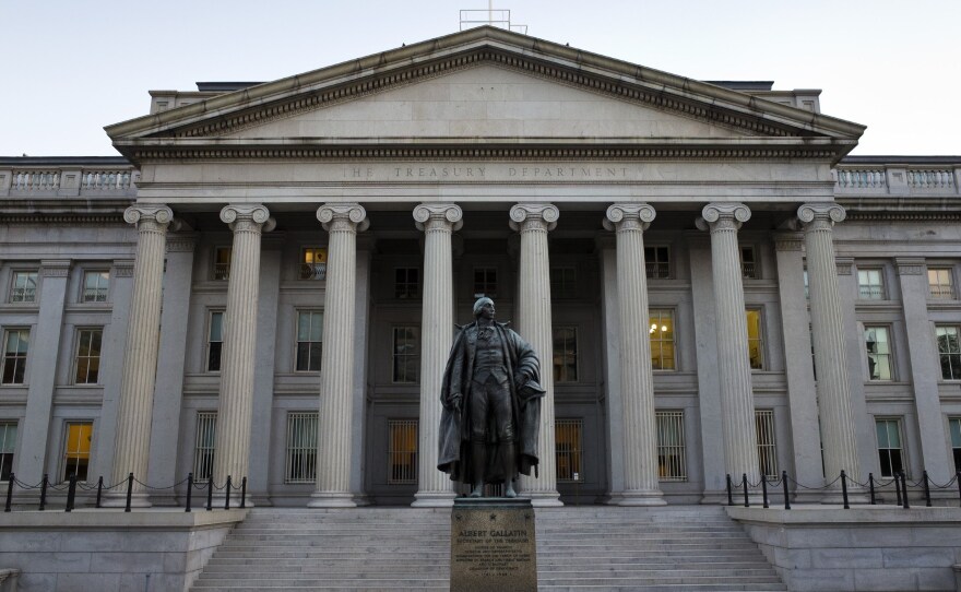 The U.S. Treasury on Pennsylvania Avenue in Washington, DC.
