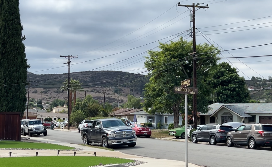 A neighborhood in Poway, CA.