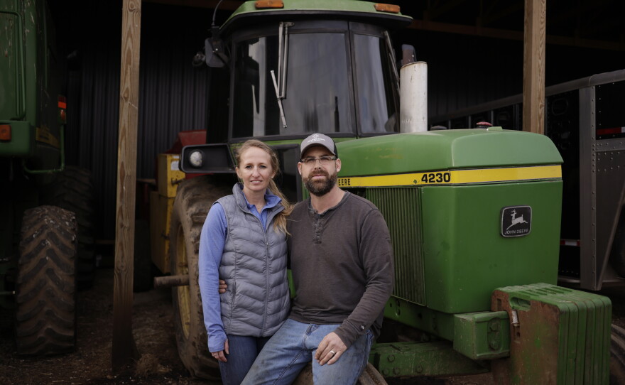 Amanda and Reid Hall's farm sees hundreds of cows per year. Higher operational costs, difficulty borrowing money and the loss of workable farmland caused by urban sprawl have made it more challenging to run their farm.