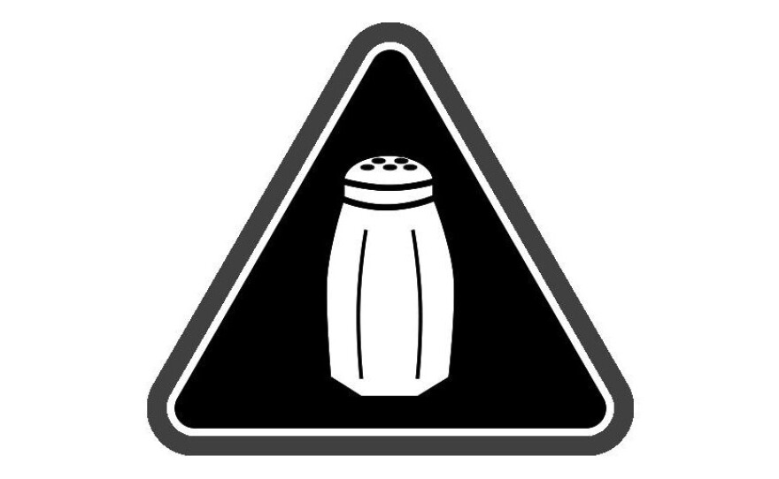 In New York City's chain restaurants, this salt shaker icon will now appear next to menu items containing 2,300 mg or more of sodium — the recommended daily limit.