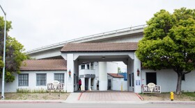 The E-Z 8 Motel on Pacific Highway, which San Diego Mayor Kevin Faulconer is considering acquiring to offer permanent housing for the homeless, is shown on April 20, 2020.