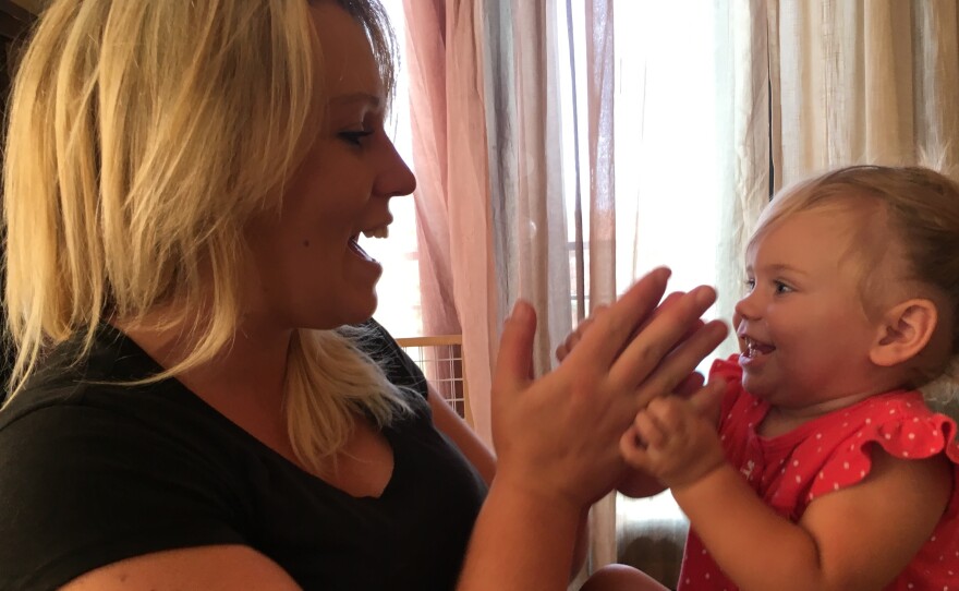 Victoria gave birth to her daughter Lili while in treatment for opioid dependency.