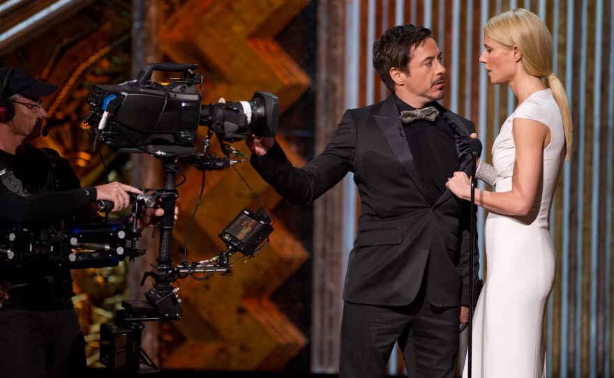 A gag that was funny but awkward and way too long involving Robert Downey, Jr (funny) and Gwenyth Paltrow (not so much).