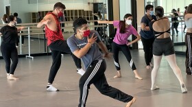 Dance students practice in Southwestern College's new performing arts center in Chula Vista on September 8, 2021.