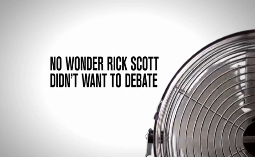 The Florida Democratic Party has released an ad reminding voters of Wednesday's fan episode.