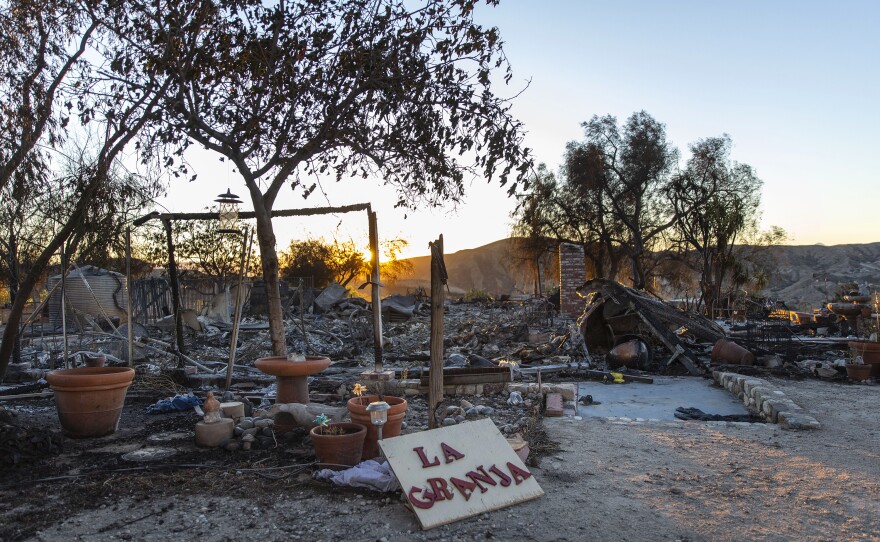 La Granja Farm was completely destroyed in the Tick Fire last week. The fire moved fast through Santa Clarita, forcing 50,000 people and their pets to evacuate.
