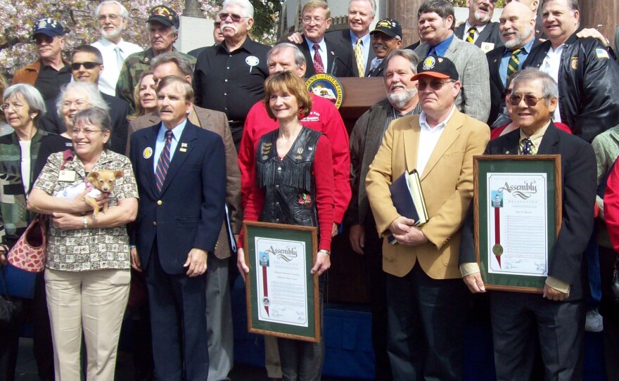 Vietnam veterans were honored by Governor Schwarzenegger recently at the Vietnam Veterans Memorial on the State Capitol grounds.