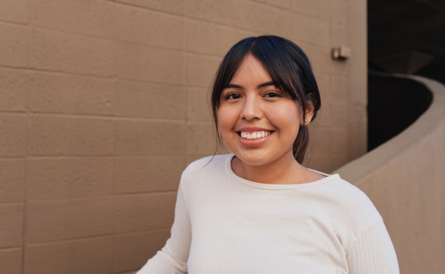 Nalani Lopez, 19, lives in the Salt River Pima-Maricopa Indian Community. She's also part of the San Carlos Apache and Mandan, Hidatsa and Arikara tribes. This year is Lopez's first presidential election, and despite supporting Biden in 2020, she's unsure if she'll back him this time.
