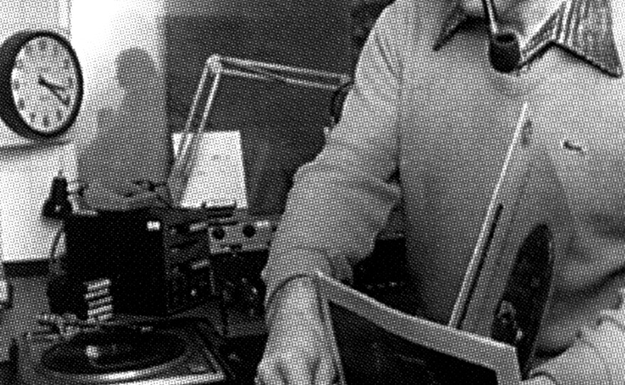 Walker, shown here in 1980, started his radio career by helping to launch American University's student station, WAMU AM — which went on to become WAMU 88.5.