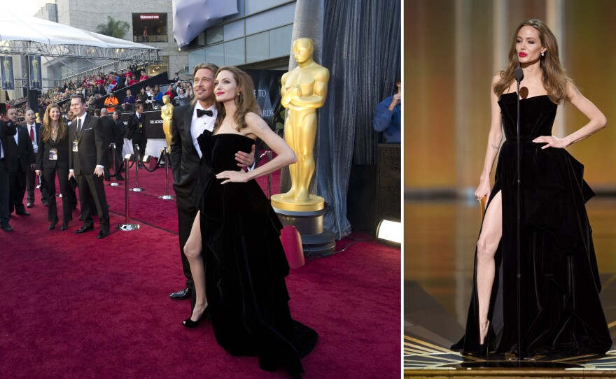 And now ladies and gentlemen... Angelina Jolie's right leg.