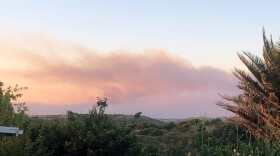 Smoke rising from Camp Pendleton as seen from Oceanside on June 9, 2020.
