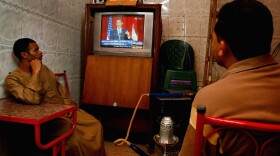 Egyptian men watch US President Barack Obama's key Middle East speech on TV in a coffee shop in the Islamic old city June 4, 2009 in Cairo, Egypt. In his speech, President Obama called for a 'new beginning between the United States and Muslims', declaring that 'this cycle of suspicion and discord must end'.