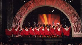 Cultural performance with Mariachi music, flowing skirts and energy-filled footwork from "L.A. Holiday Celebration."