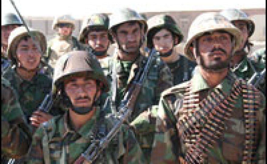 These Afghan National Army troops are fighting with old weapons and uniforms, though the country's defense minister insists that they're enough to "fight the enemy." Ethnic differences, which once caused frictions within the ranks, have been smoothed out, senior officers say.