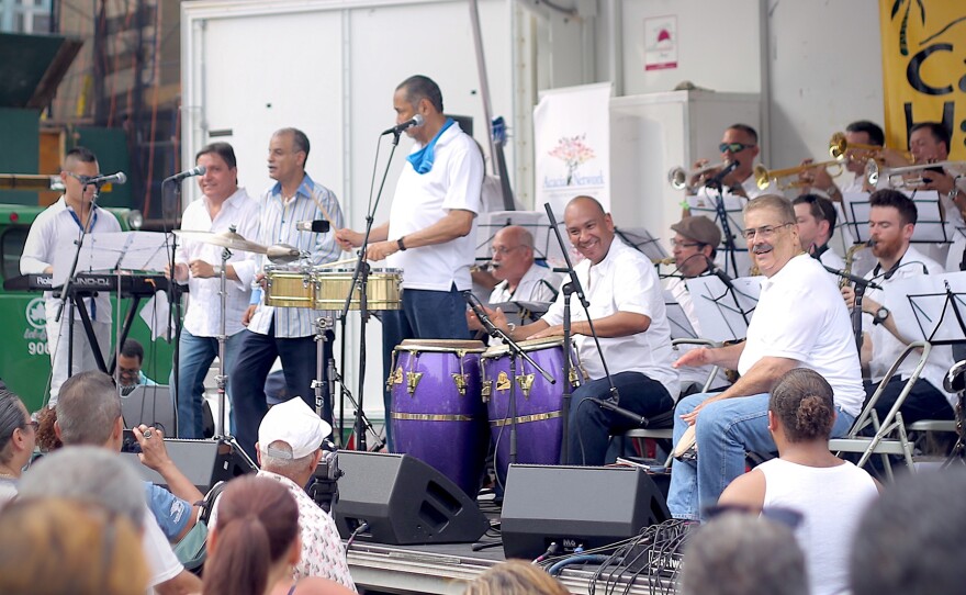 The Mambo Legends Orchestra at the 111th Street Old Timers Festival in Harlem.