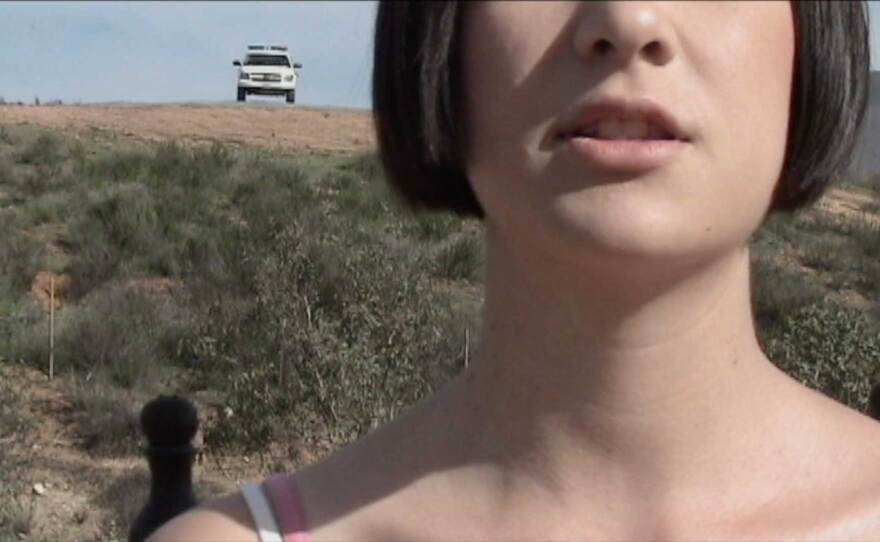 A still from Chantal Peñalosa's video performance work, "Sobre la Avenida México," on view March 13 through April 17, 2021 at Best Practice.