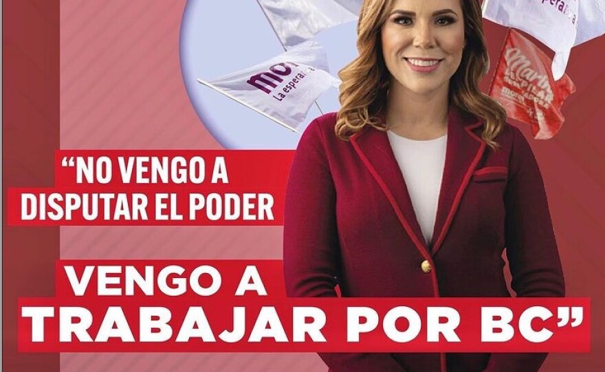 Campaign photo of Marina Del Pilar, gubernatorial candidate for Baja California elections, 2021. Photo courtesy of @marinadelpilar_ao Instagram account. May 7, 2021.