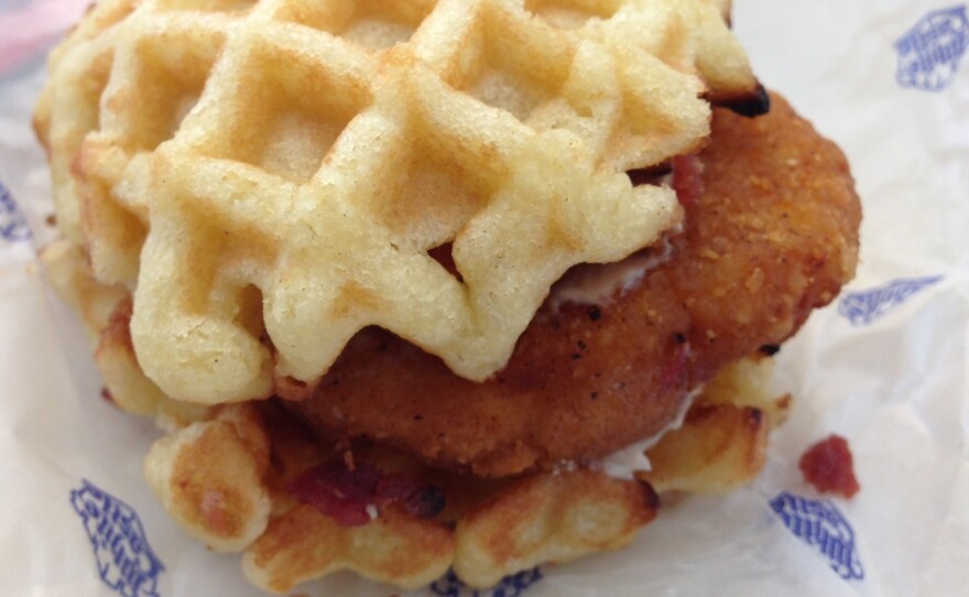 The White Castle Waffle Sandwich pales in comparison to the Carl Kasell Waffle Sandwich.
