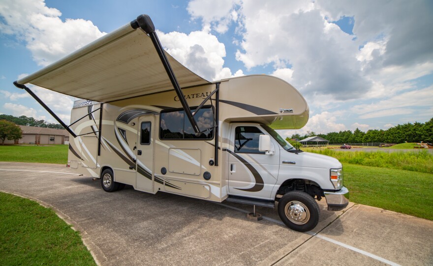 It's 32 feet long and 8 feet wide, but classified as a Class C vehicle, which means no special training or driver's license is required to drive it.