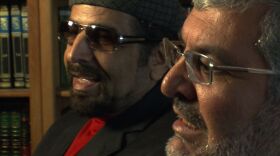 San Diego Syrians Halim Gabori (left) and Mahmoud Harmoush (right) talk about the uprising in their homeland.