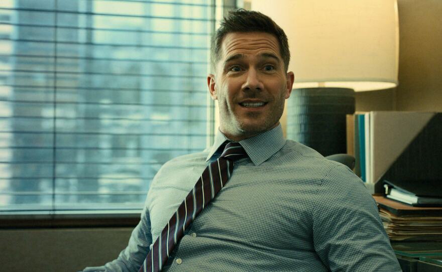 Luke Macfarlane in <em>Platonic.</em> <strong><a href="https://www.npr.org/2023/05/28/1178396680/platonic-review-seth-rogen-rose-byrne">Read a review.</a></strong>