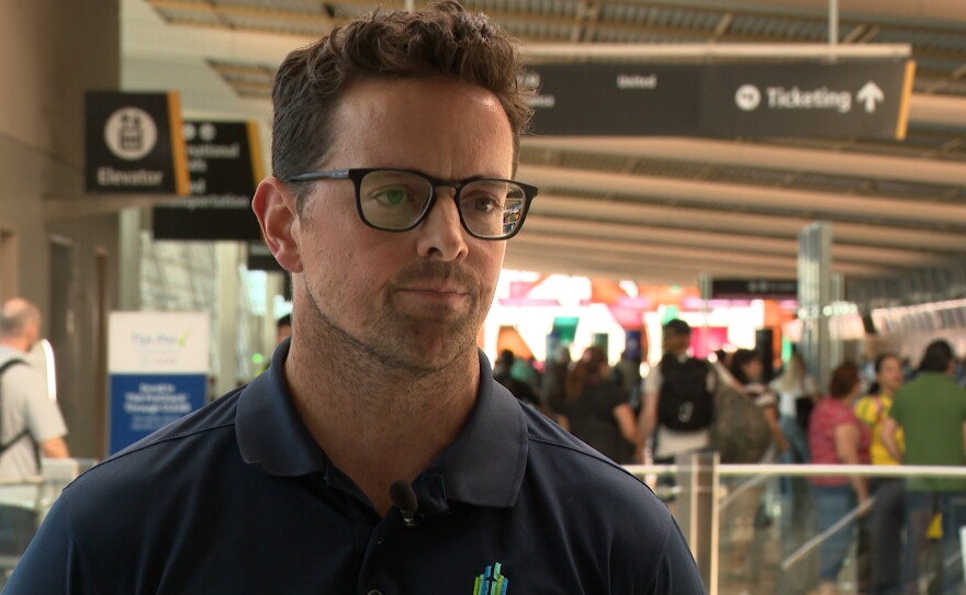 Mark Taylor, a Senior Airside Operations Duty Manager at San Diego International, is shown at the airport on Sept. 8, 2026.