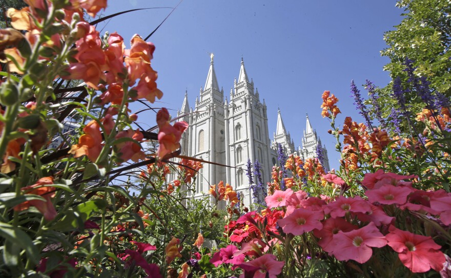 The Salt Lake Temple, at Temple Square, in Salt Lake City.