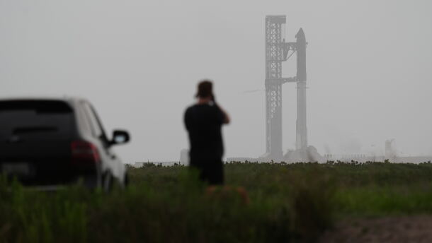 SpaceX's latest version of it's mega rocket Starship goes through testing as it is prepared for a test flight from Starbase, Texas, Wednesday, May 20, 2026.