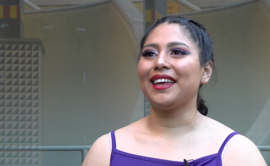 trancenDANCE participant Carolina Orea outside the Lyceum Theater, June 27, 2019.