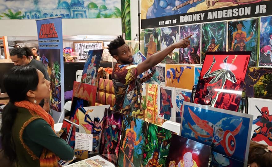 Rodney Anderson, Jr. is one of the Black creators highlighted at Black Comix Day. Here he is seen at the 2020 convention. Feb. 22, 2020