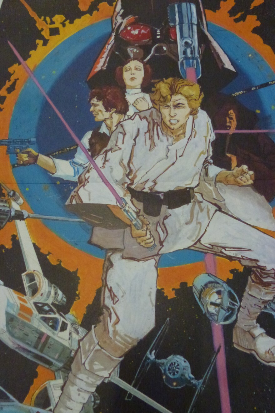 Howard Chaykin drew this poster art for "Star Wars." The posters were given away at Comic-Con International a year before the film was released and now are worth thousands of dollars.