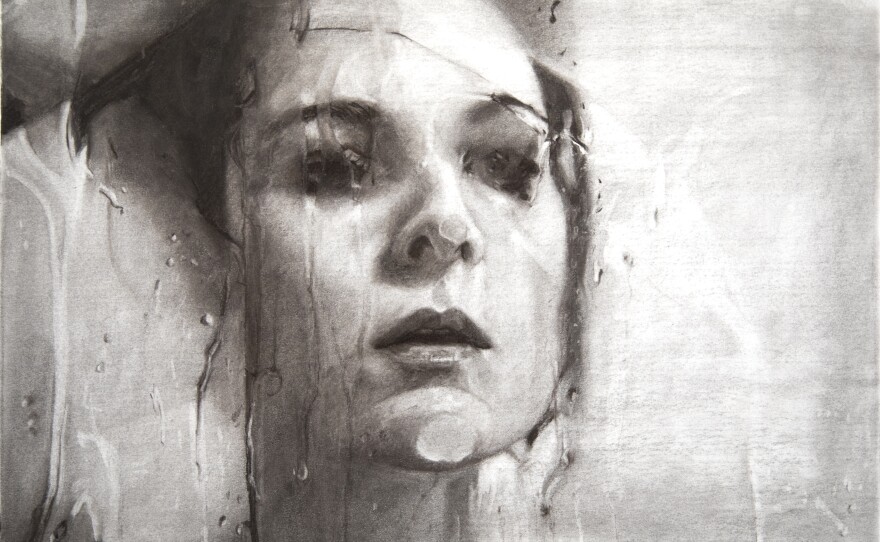 Alyssa Monks,<em> Transfixed (drawing), </em>2020, vine charcoal on paper