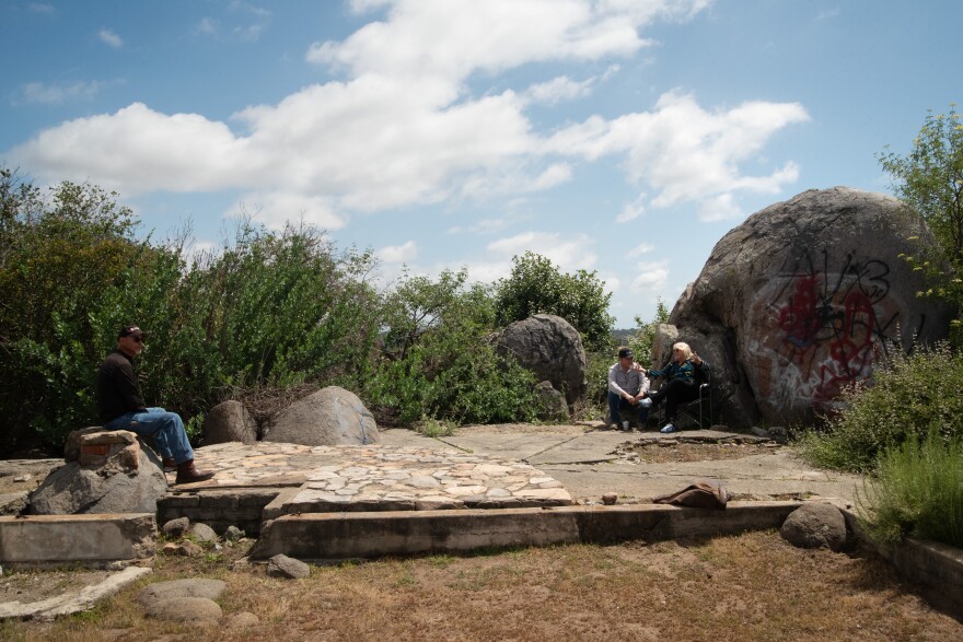 The protected land in Vista that's home to Indian Rock, which is covered with graffiti.  April 28, 2025