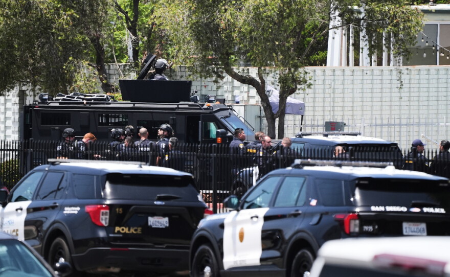 Police confirm five dead in shooting at Islamic Center of San Diego, including two teenage suspects who died from self-inflicted gunshot wounds.