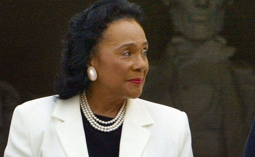 A nine-page letter written by Coretta Scott King is attracting new attention for its critical comments about Sen. Jeff Sessions. King, who died in 2006, is seen here at the Lincoln Memorial in 2003.