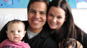 Robyn Ross and Mark Cohen with their baby, Camden, who's here thanks to eggs Robyn froze several years ago when she was single.