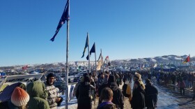 Protesters of the Dakota Access pipeline gathered in a camp near the Standing Rock Indian Reservation, North Dakota, Dec. 5, 2016.  