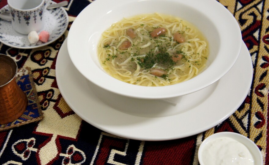 Musafir's menu features foods from the temperate climate of Crimea, with flavors resembling those in Turkish food.