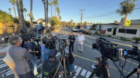 The San Diego Islamic Center is shown under police lockdown, Oct. 27, 2026.