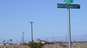 Power lines at Salton City in the Imperial Valley, 2007.
