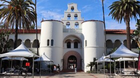 San Diego State University's Hepner Hall, photographed Friday, April 10, 2026.