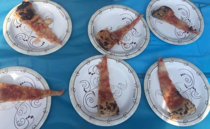 Behold, the bounty of slices offered by the New York Pizza Festival.